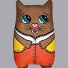 Кавовий котик-10 2017 Розпис акриловими фарбами для текстилю